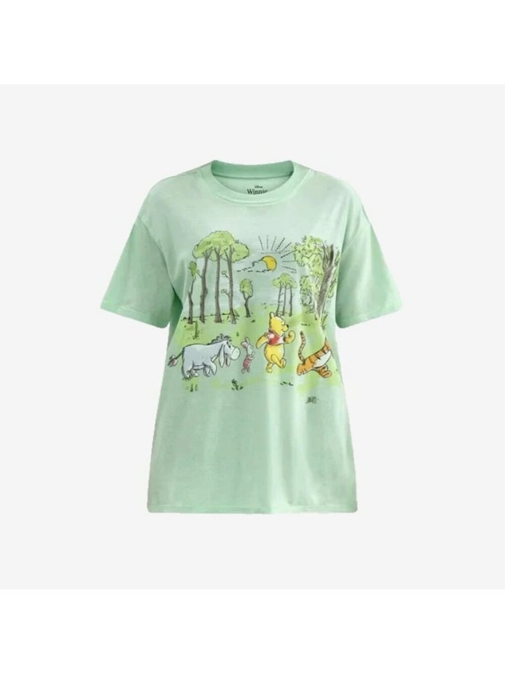 Disney Winnie The Pooh & Friends Womens Graphic T Shirt Med Eeyore Tigger Piglet